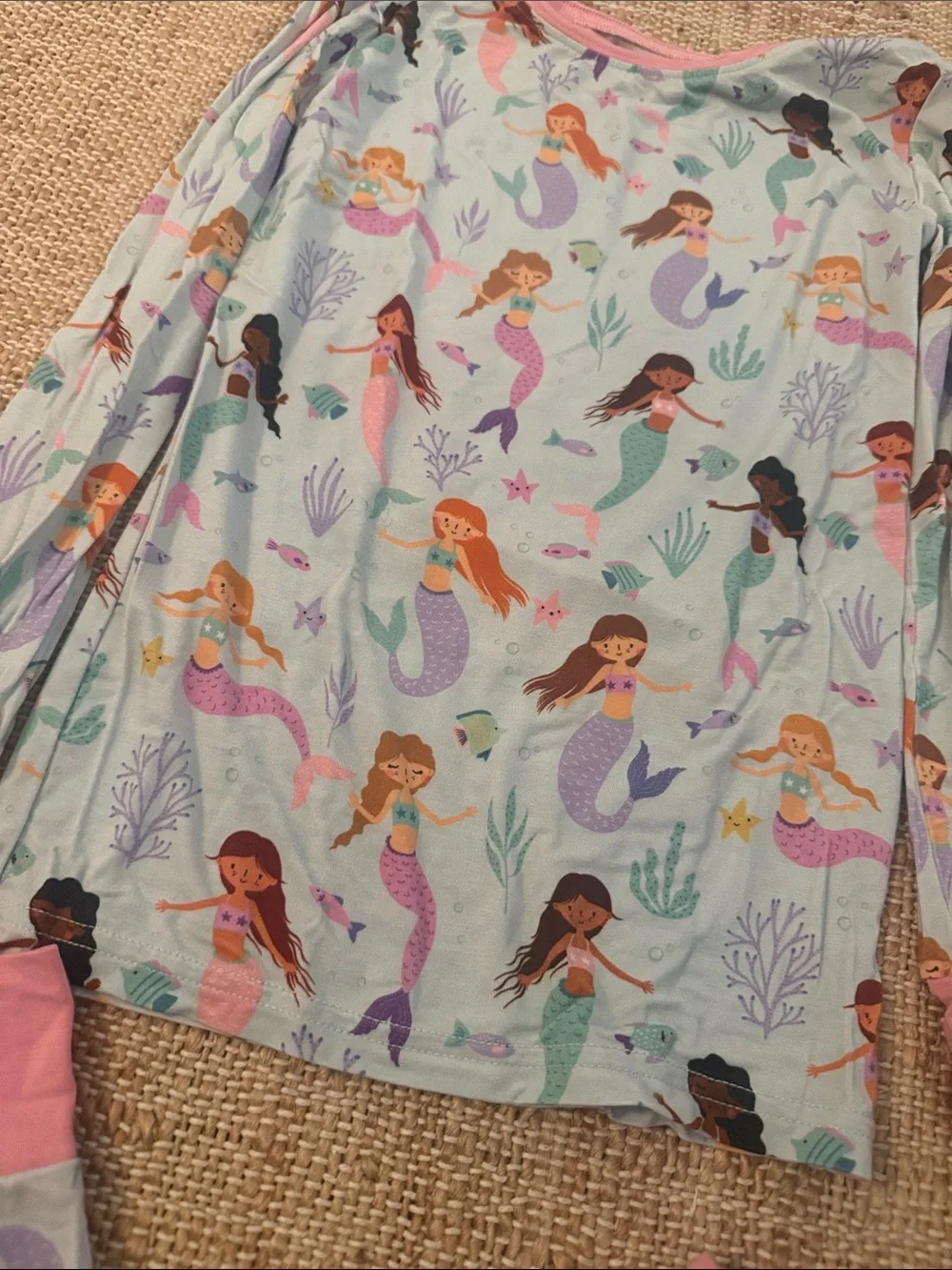 Toast + Jams Toddler Girl Bamboo Mermaid Pajama Set 5-6 years 5T